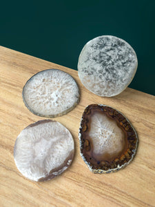 Natural Agate Coasters (Set of 4)