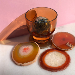 Red Agate Coasters (Set of 4)