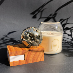 Crystal Orb Soy Wax Candle: Pyrite