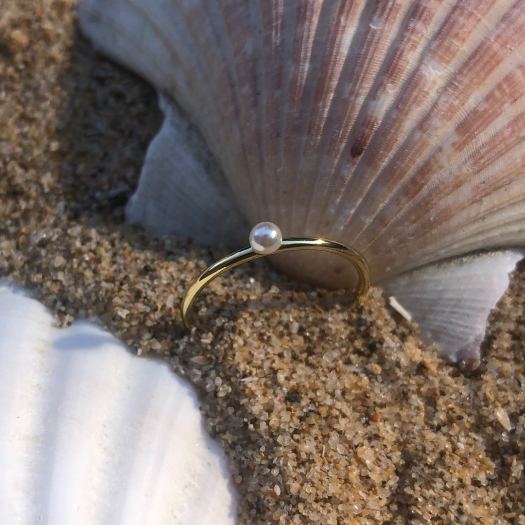 Tiny Freshwater Pearl Ring